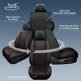 thumbnail image 2 of DIKSOAKR Car Seat Cover Fit for Toyota 4Runner 2003-2024 2025:Faux Leather Seat Protector Waterproof Anti-Slip Premuim Auto Interior Accessories(Red Line),Front Seat(2 Seats), 2 of 7