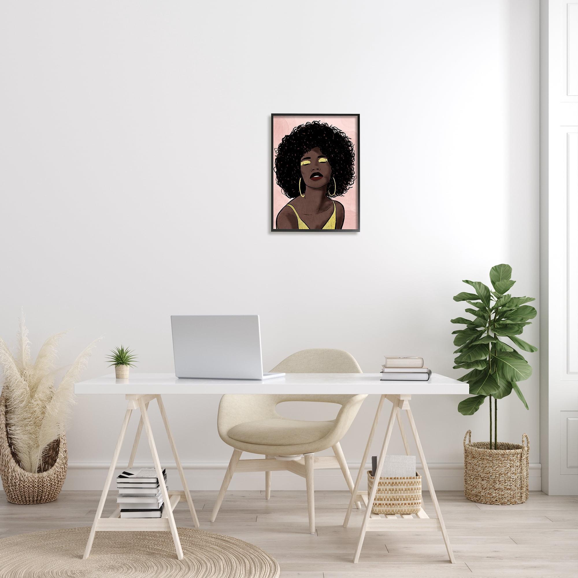 Stupell Industries Strong Woman with Glamour Cosmetics Glitz Eye Shadow, 16 x 20, Design by Marcus Prime