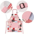 thumbnail image 2 of YOPTOP Kids Apron Chef Hat Set,Cooking Kitchen Apron for Girls Boys Adjustable Child Apron with Pockets for Children Kitchen Chef Aprons for Cooking Baking Painting and Party Family Gifts,Pink, 2 of 5
