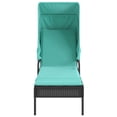 thumbnail image 2 of vidaXL Sun Lounger with Canopy Black Poly Rattan, 2 of 5