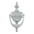 thumbnail image 2 of Deltana DKR75U26 Rustic Victorian 8" Tall Solid Brass Drop Bail Door Knocker - Chrome, 2 of 2