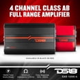 thumbnail image 2 of DS18 SXE-1200.4/BK Amplificador de coche estéreo de rango completo Clase A/B 4 canales 60x4 RMS @4 OHM 1200 vatios - Amplificador potente y compacto para altavoces en el sistema de audio del coche, 2 of 5