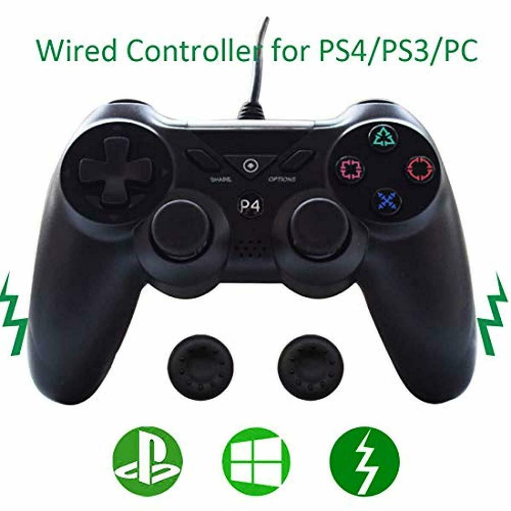 PS4 Wired Controller,Dualshock, 2M/6.5FT USB Wired Joystick PS4
