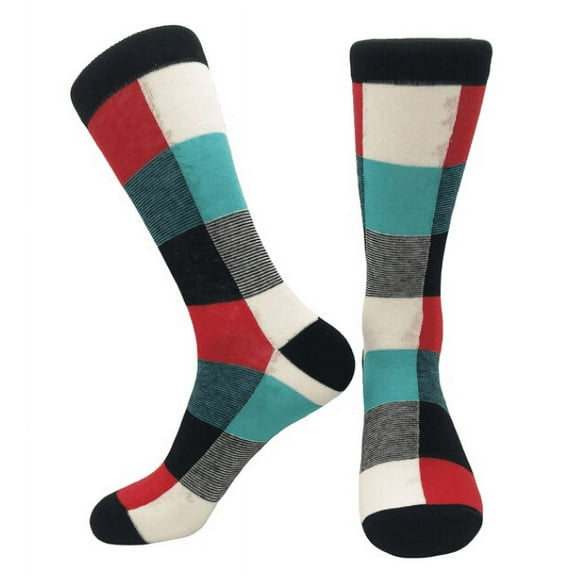 Colorful Plaid Patterned Socks from the Sock Panda (Adult Large - Men's Shoe Sizes 8-12)