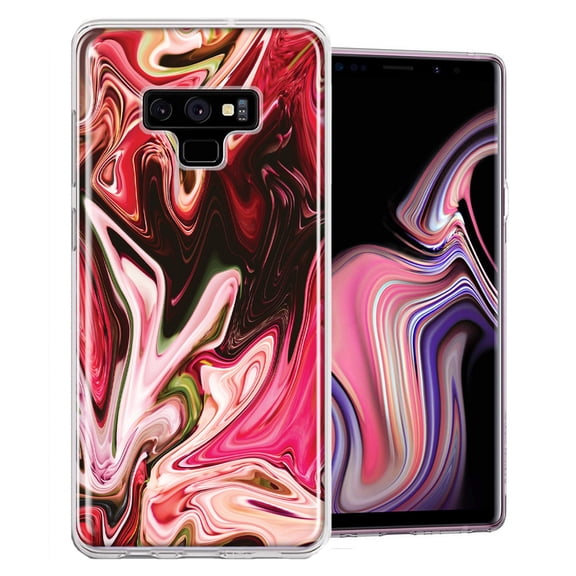 MUNDAZE For Samsung Galaxy Note 9 Pink Abstract Design Double Layer Phone Case Cover