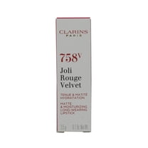 Clarins Joli Rouge Velvet Moisturizing Lipstick 758V Sandy Pink 0.1 Ounce