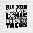 thumbnail image 2 of Handmadetneonsign All You Need Is Love And Tacos Metal Wall Art Light, Tacos Metal Sign Wall Decor, Tacos Metal Decor, 2 of 3