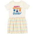 thumbnail image 3 of Inktastic Happy Birthday Grandpa Party Hat Balloons Girls Toddler Dress, 3 of 5