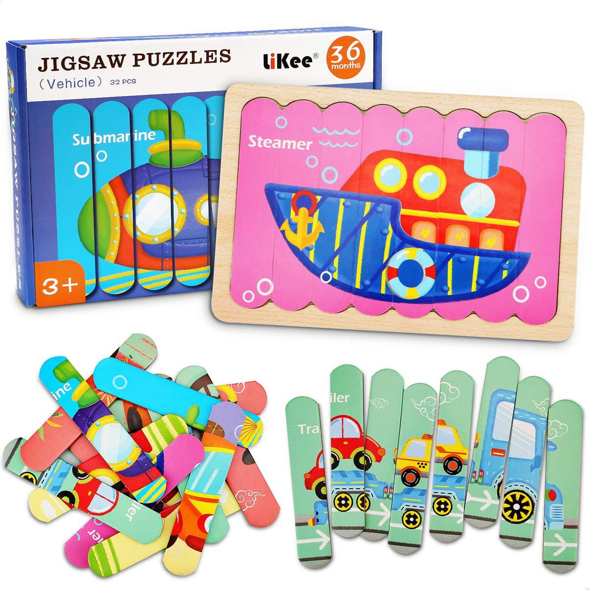 Kids Princess Puzzles 4 Set Box Education Floor Puzzle Sorting Skills Toy Age 3+ 