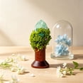 thumbnail image 5 of Natural Rocks Crystal Wooden Base Ornaments, Mori Stones Magical Wand Desktop Decor with Dried Flowers, Holiday Gifts, 5 of 6