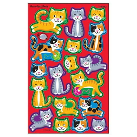 UPC: 0078628463422 | T-46342 – Purr-fect Pets superShapes Stickers-Large 144 ct by Trend Enterprises Inc.