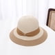 thumbnail image 5 of 56-58 cm circunferencia del sombrero sombrero de paja de cúpula femenina verano ala grande playa vacaciones sombrero para el sol plegable protector solar sombrero para el sol, 5 of 6