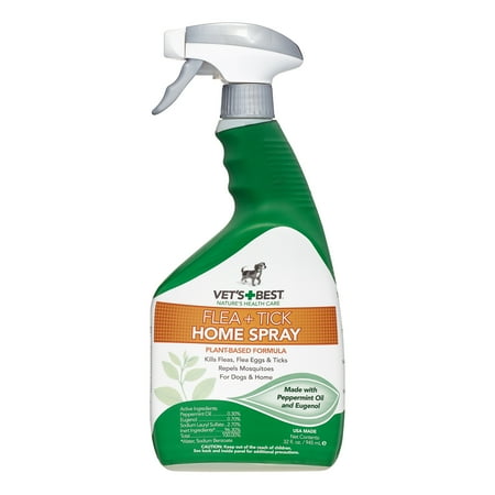 Vet's Best Dog Flea + Tick Home Spray, 32 Oz - Walmart.com
