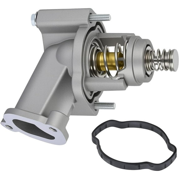 Nilight Aluminium Thermostat Housing Assembly Fit for Cadillac ATS CT6 CTS 2016-2019 CT5 20-23 Chevy Camaro Colorado 16-22 GMC Canyon 17-22 Engine Coolant Thermostat Housing for Car 15-81889 12678784