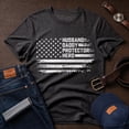 thumbnail image 2 of Jollimate Husband Daddy Protector Hero Tshirt, USA Flag Shirt, Best Dad Ever Shirt, Gift For Husband, 2 of 6