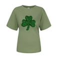 thumbnail image 4 of LUOGENLI T-shirts pour Femme pour Femmes T-Shirt à Col Rond à Manches Courtes pour la Saint-Patrick T-shirts pour Femmes T-Shirt Graphique Saint-Valentin 4TG T-shirts pour Femmes T-shirts Graphiques Pâques Vert Pâle TTTG, 4 of 4