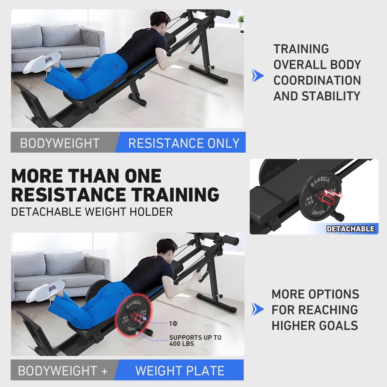 Syedee Total Home Gym, Multi-Functional Workout Machine with Total Over 100 Exercises, 700LBS Body Weight Resistance Training Equipment with Weight Holder, Home Gym Equipment