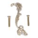thumbnail image 1 of Tirador de cajón o armario con diseño floral en plata antigua, 64 mm, 1 of 9