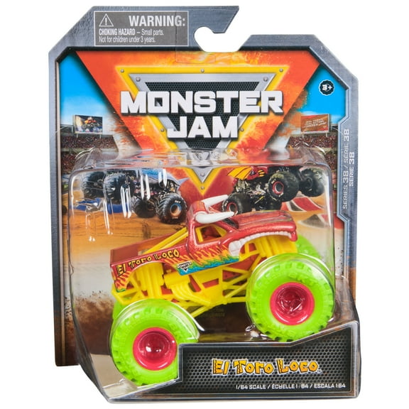 Monster Jam, Official El Toro Loco Monster Truck, Die-Cast Vehicle, 1:64 Scale, Kids Toys for Boys Ages 3 and up