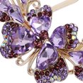 thumbnail image 3 of SHISUYAN Purple Rhinestone Hair Comb for Wedding Updo Bride Accessory with 4 Prong Claw Metal Lightweight, 3 of 8