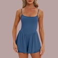 thumbnail image 2 of aidice Athletic Jumpsuits for Women Summer Low Neck Spaghetti Strap Solid Color Running Workout Rompers, 2 of 4