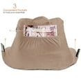 thumbnail image 5 of Nestl Reading Pillow, Medium Bed Rest Pillow with Arms for Kids Teens & Adults – Premium Shredded Memory Foam TV Pillow - Taupe Sand, 5 of 9