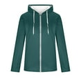 thumbnail image 4 of SGFCWSX Mens Zip Up Sweatshirt Fleece Relaxed Fit Pockets Solid Color Drawstring Hood Basic Casual Hoodie for Men Blue Size 2XL, 4 of 5