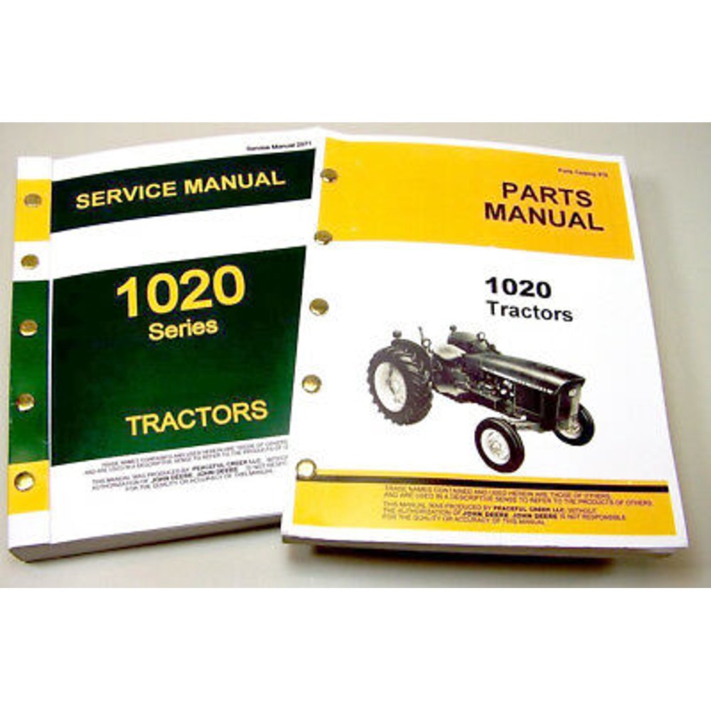 Service Manual Set For John Deere 1020 Tractor Parts Catalog Shop