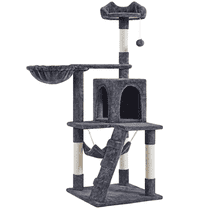 Renwick 54'' Multilevel Cat Tree with Condo, Dark Gray