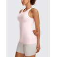 thumbnail image 3 of CRZ YOGA Butterluxe Tank Tops for Women Racerback Workout Padded Yoga Athletic Camisole with Built in Bra, 3 of 5