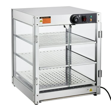 KFFKFF Dual-Level Professional Food Heating Showcase, 850W Culinary ...