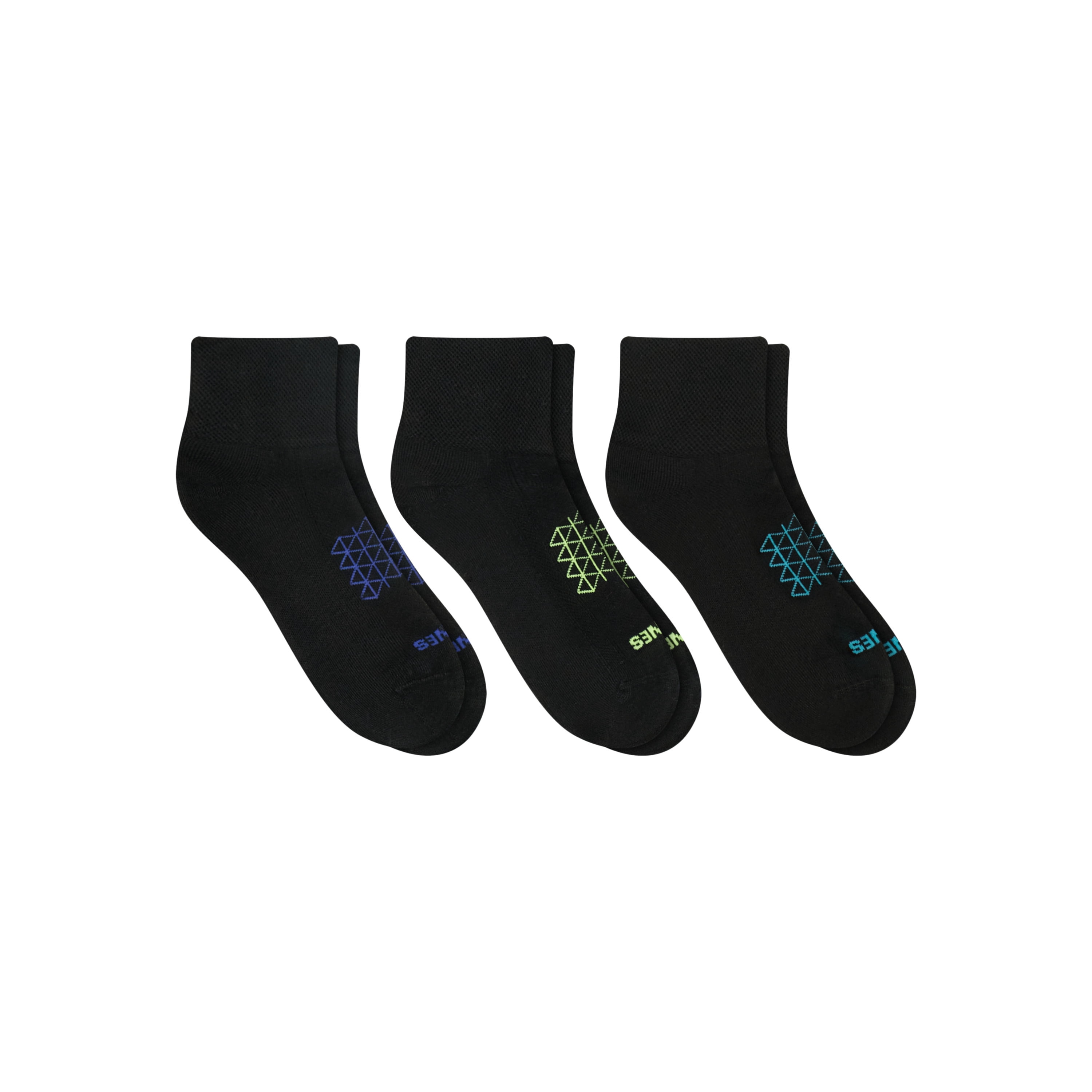 Hanes Mens Ankle Socks, 3-Pack, Absolute Run Quarter Socks for Men, Moisture-Wicking, Cushioned