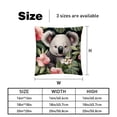 thumbnail image 5 of Koala Covers- Set of 2 Throw Pillows in Various Sizes (16x16, 18x18, 20x20 inches) with Stylish Patterns for Home Decor and Comfort - Pillow Inserts Included, 5 of 6