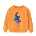 thumbnail image 2 of Cethrio Kids Girls Sweatshirts, Printed Casual Long Sleeve Pullover Tops Orange Size 8-9 T, 2 of 7