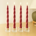 thumbnail image 2 of Mainstays Paraffin Wax 10" Twist Taper Candle, Unscented, Red, 4 Pack, 2 of 7