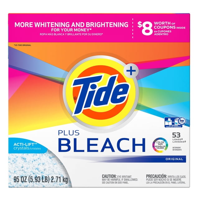 Detergente para ropa Tide Plus con blanqueador en polvo 2.7 kg