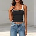 thumbnail image 2 of Bibifish Womens Tank Tops Lace Spaghetti Straps Summer Sleeveless Camisole Ribbed Slim Fit Everyday Layering Tops, 2 of 5