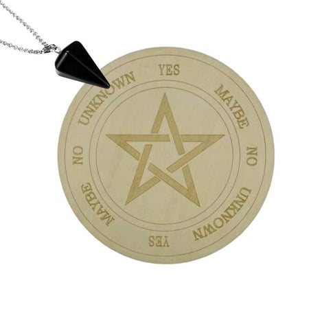 

Wooden Pendulum Board Dowsing Board Metaphysical Message Board Pendant for Beginner A