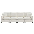 thumbnail image 6 of 110*29" Modern Sofa, 4 Seat Chenille Sectional Couch Set with 2 Pillows, Modern Minimalist Couch,Upholstered Sleeper for Living Room, Apartment, Office, Free Combination, White, 6 of 9