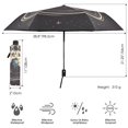 thumbnail image 3 of FORMRS Travel Umbrella Folding Auto Open Close Windproof Rain UV Protection, Black Astronaut Space, 3 of 8