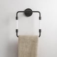 thumbnail image 4 of Verre Acrylic Square Towel Ring in Brushed Gold, 4 of 5