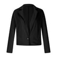 thumbnail image 5 of Fesfesfes Blazer Coat for Women Spring And Fall Solid Color Long Sleeve Button Lapel Thin Suit Small Jacket On Sale, 5 of 7
