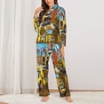 thumbnail image 3 of Bingfone Womens Pajama Sets Different Construction Site Vehicles Print,Long Sleeve Loungewear Pajamas Set-Xx-Large, 3 of 9