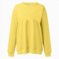 thumbnail image 6 of NOLDARES Womens Oversized Sweatshirts Fleece Sweaters Long Sleeve Crewneck Hoodies Fall Solid Color Drop Shoulder Pullovers,Yellow,XXL, 6 of 7