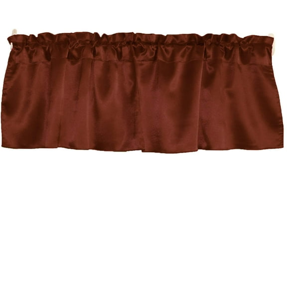 Shiny Smooth Satin Window Valance 58" Wide Rust