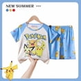 thumbnail image 2 of Pijamas de Pokémon para niños y niñas, traje de manga corta de dibujos animados, ropa de dormir informal, conjunto de ropa de casa, trajes de verano qym unisex, 2 of 2