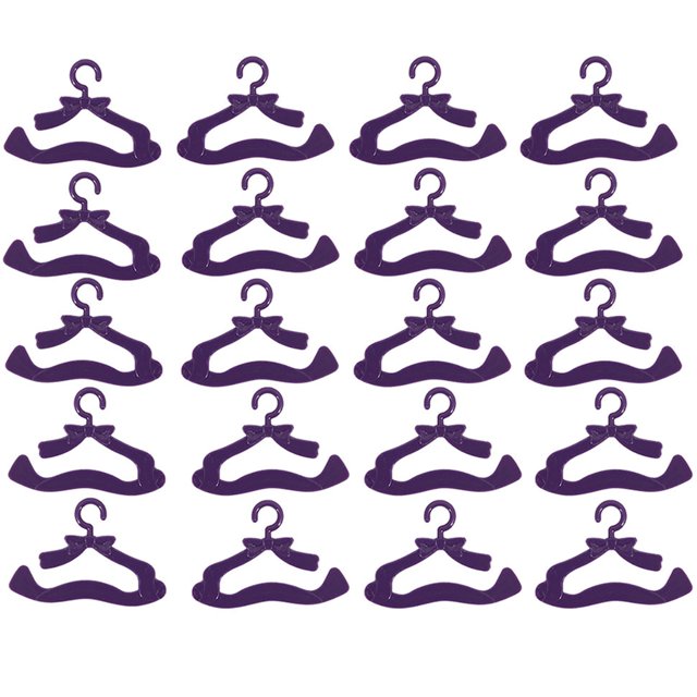 20PCS Doll Clothes Hanger Creative Mini Educational Doll Hanger for Dolls