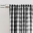 thumbnail image 4 of Buffalo Plaid Black White Curtain Panels 84 Inch Length,Farmhouse Semi Sheer Drapes,Rustic Rod Pocket Window Treatment for Bedroom Living Room(2 Panels,40"x84",Black), 4 of 6