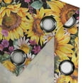 thumbnail image 4 of Ambesonne Sunflower Grommet Curtain, Vintage Floral Summer Art, 50"x120", Mustard Purple and Sea Green, 4 of 5