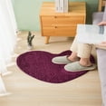 thumbnail image 4 of Kmbangi Tapis de Sol+tapis Antidérapant en Forme de Cœur Couleur Unie, 4 of 7